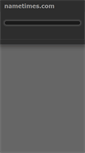 Mobile Screenshot of nametimes.com