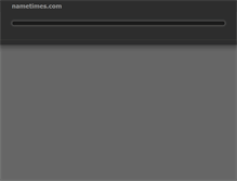 Tablet Screenshot of nametimes.com